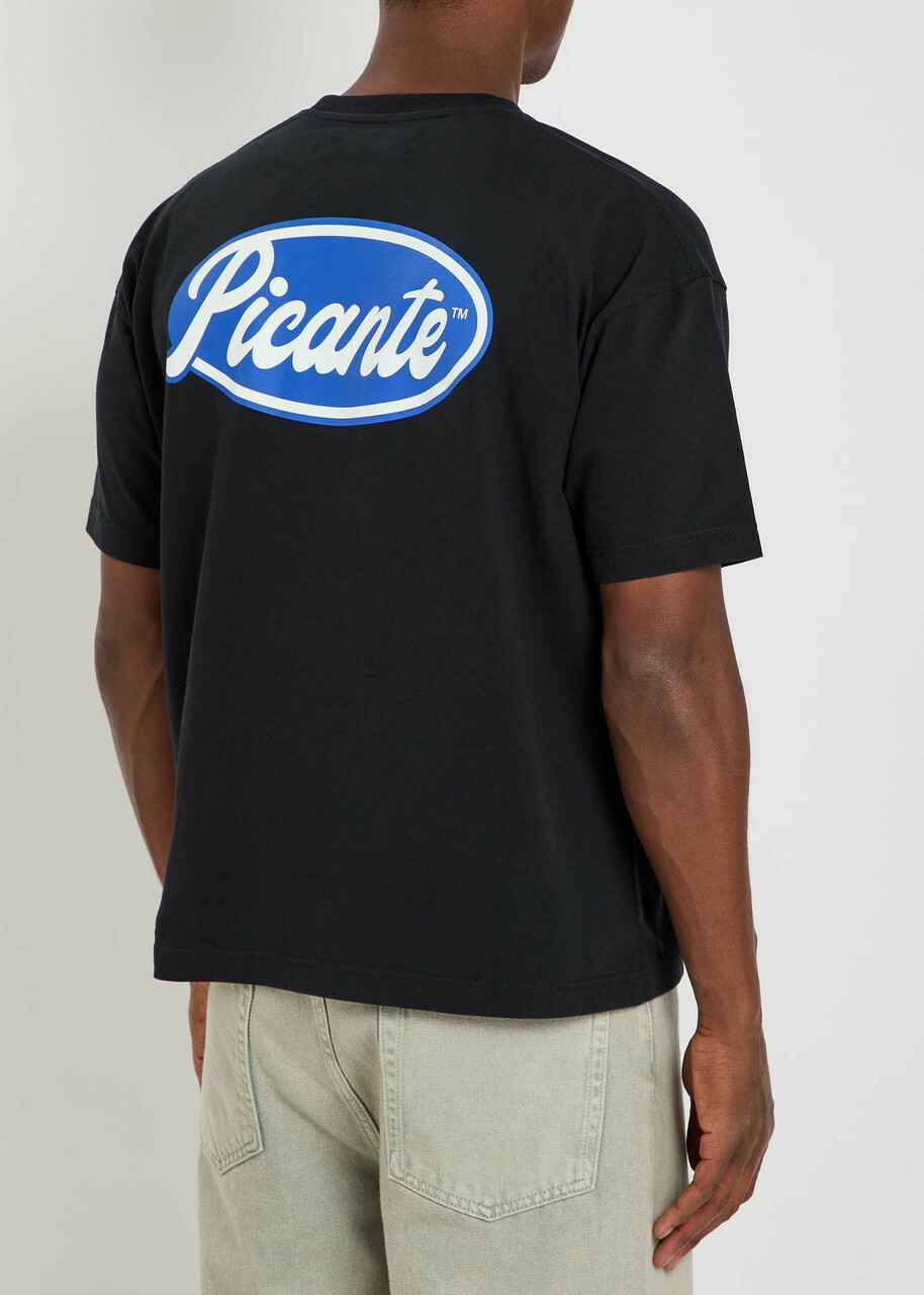 Picante Sienna Logo-print Cotton T-shirt Black