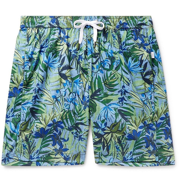 Photo: Onia - Long-Length Printed Shell Swim Shorts - Men - Blue