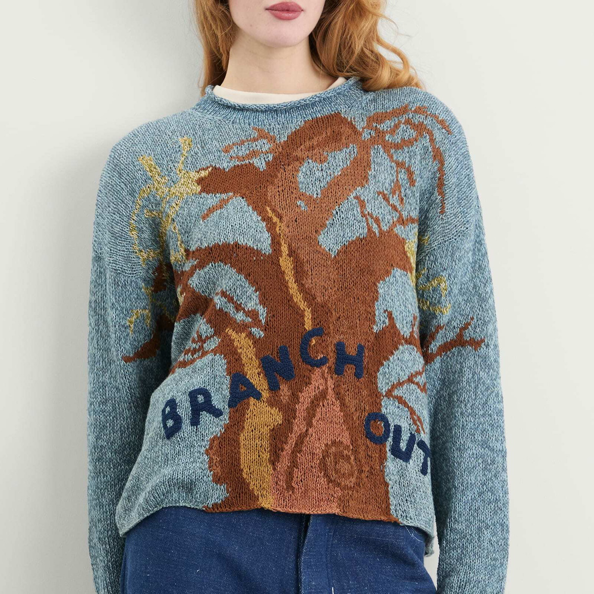 Story mfg. Women's Twinsun Rollneck Knitted Jumper in Branch Out