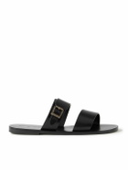 SAINT LAURENT - Ios Buckled Leather Sandals - Black