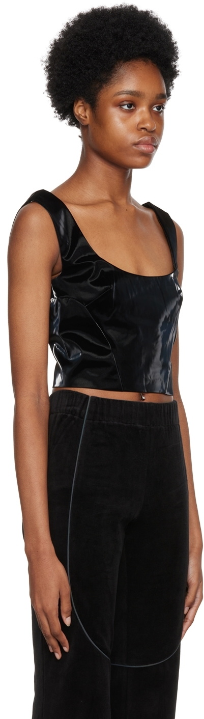 LEONCE FAUX LEATHER TANK TOP