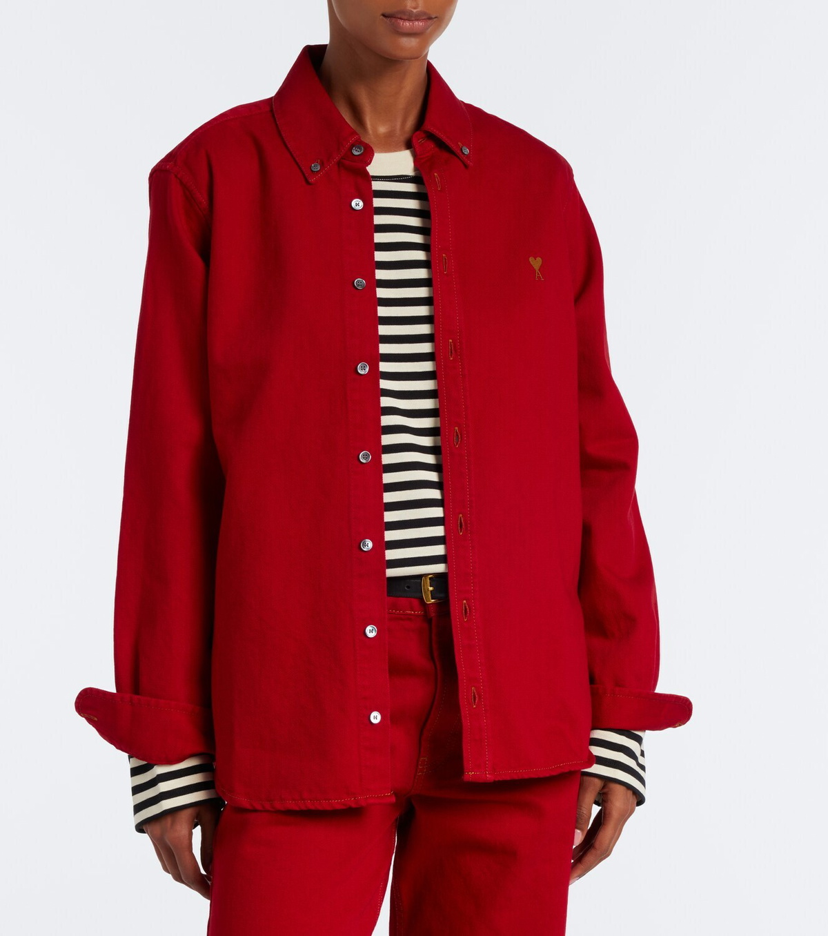 Ami Paris Ami de Cœur cotton twill shirt