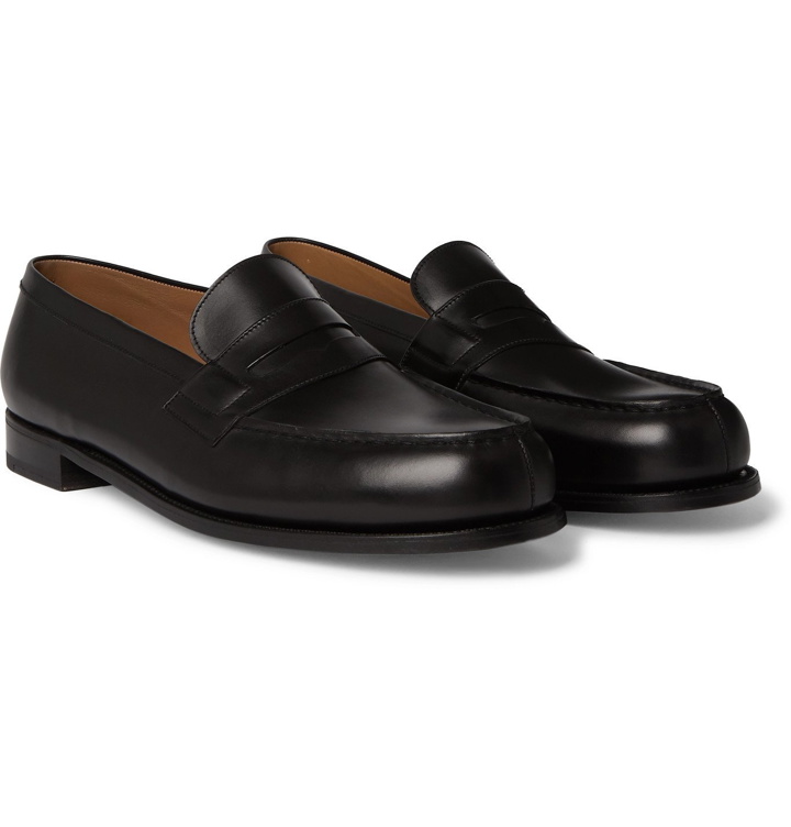 Photo: J.M. Weston - 180 Moccasin Leather Loafers - Black