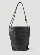 Medium Knot Bucket Tote Bag in Black