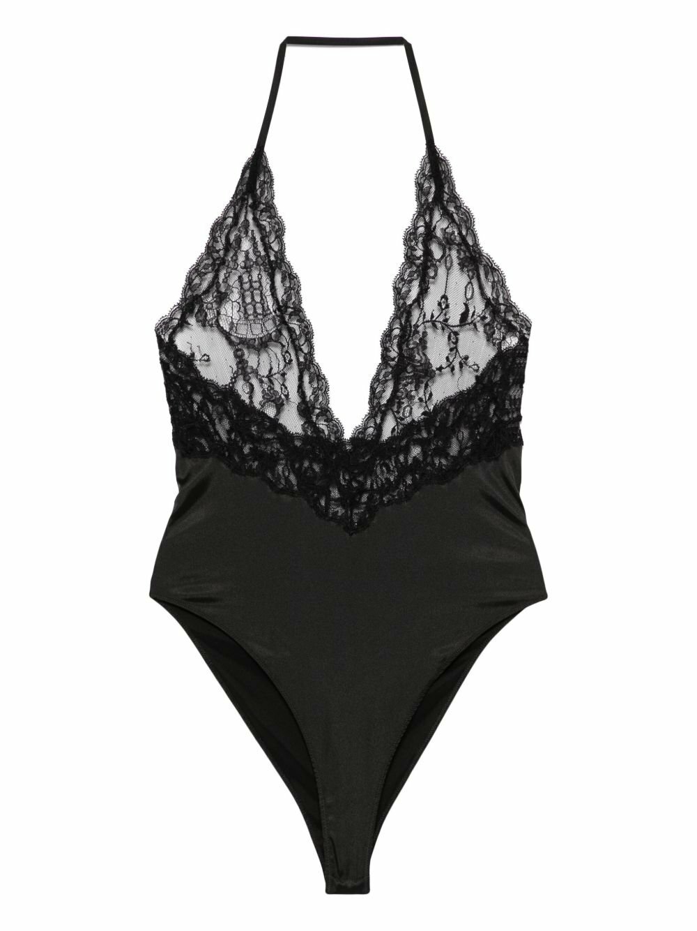 スリップ・インナー・キャミ GIVENCHY SHINY 72 MONOGRAM TULLE BODYSUIT Bodysuit in shiny monogram 72 tulle in - black/silvery