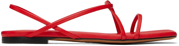 Photo: Proenza Schouler Red Square Flat Strappy Sandals