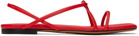 Proenza Schouler Red Square Flat Strappy Sandals