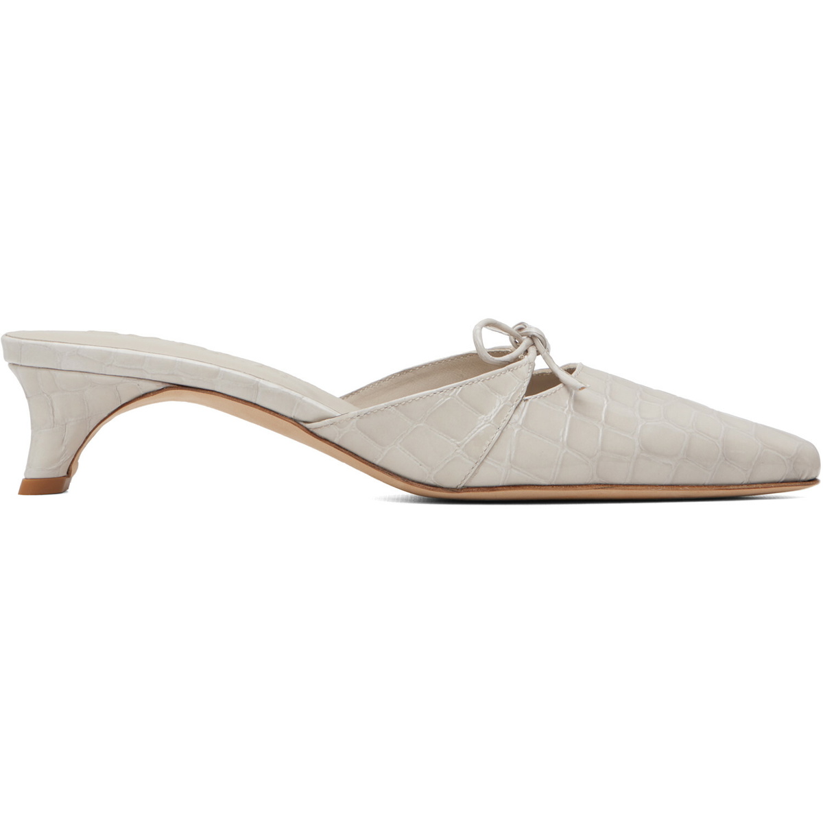 BY FAR White Babybow Heels