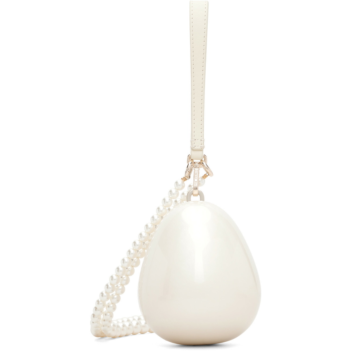 Simone Rocha Off-White Pearl Crossbody Micro Egg Bag