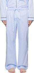 Tekla Blue Sateen Pyjama Pants