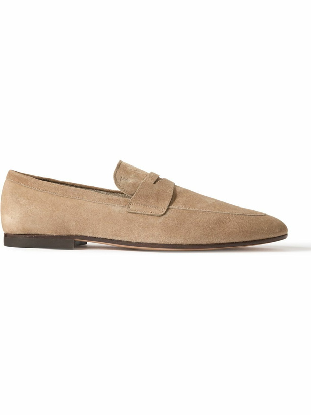 Photo: Tod's - Logo-Debossed Suede Penny Loafers - Unknown