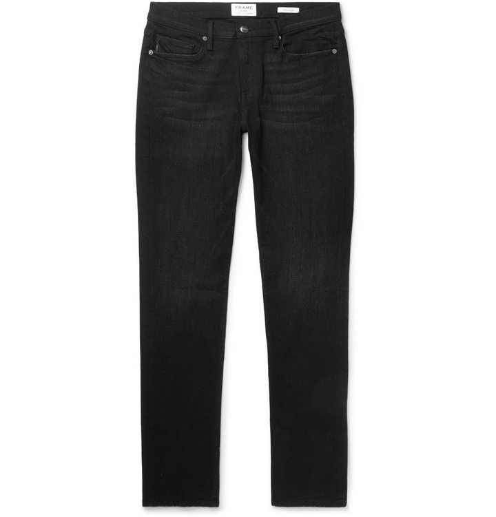 Photo: FRAME - L'Homme Slim-Fit Stretch-Denim Jeans - Men - Black