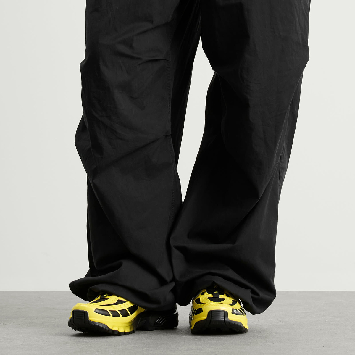 MM6 Maison Margiela Women's x Salomon ACS Pro 3 Sneakers in Black/Blazing Yellow/Silver