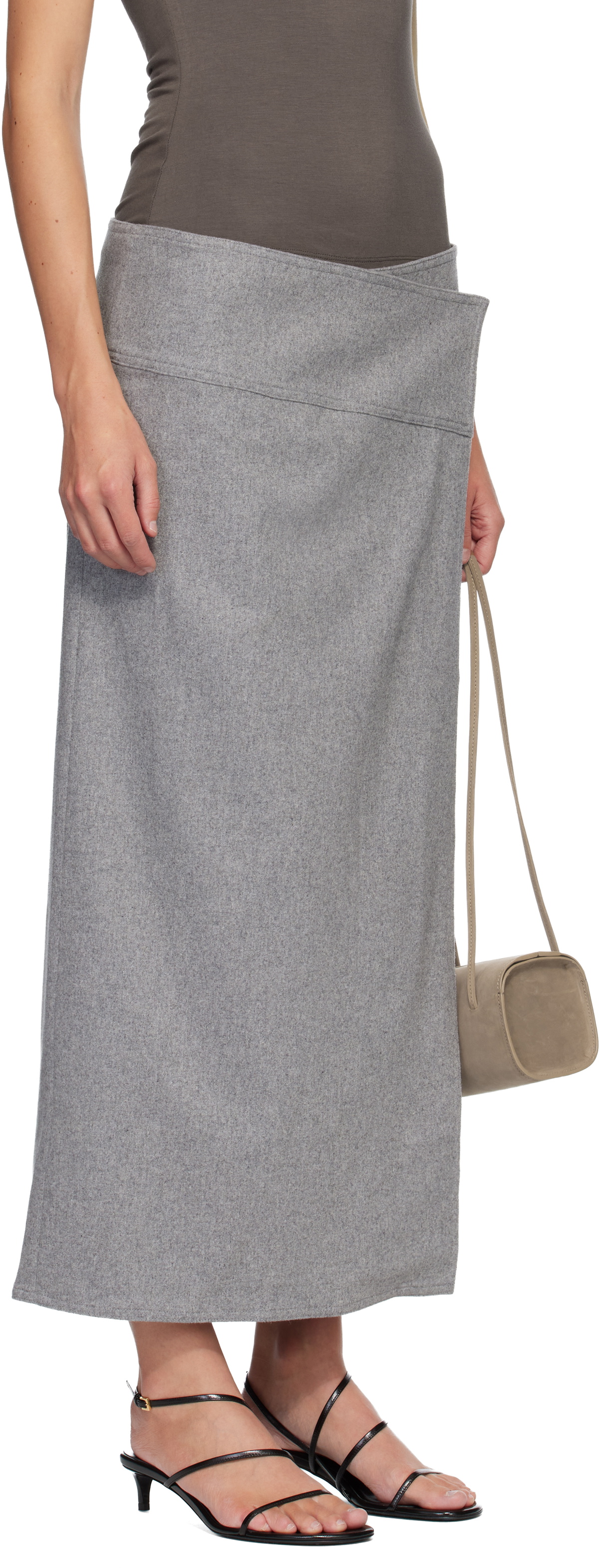 Belle Anna Gray Scene Midi Skirt