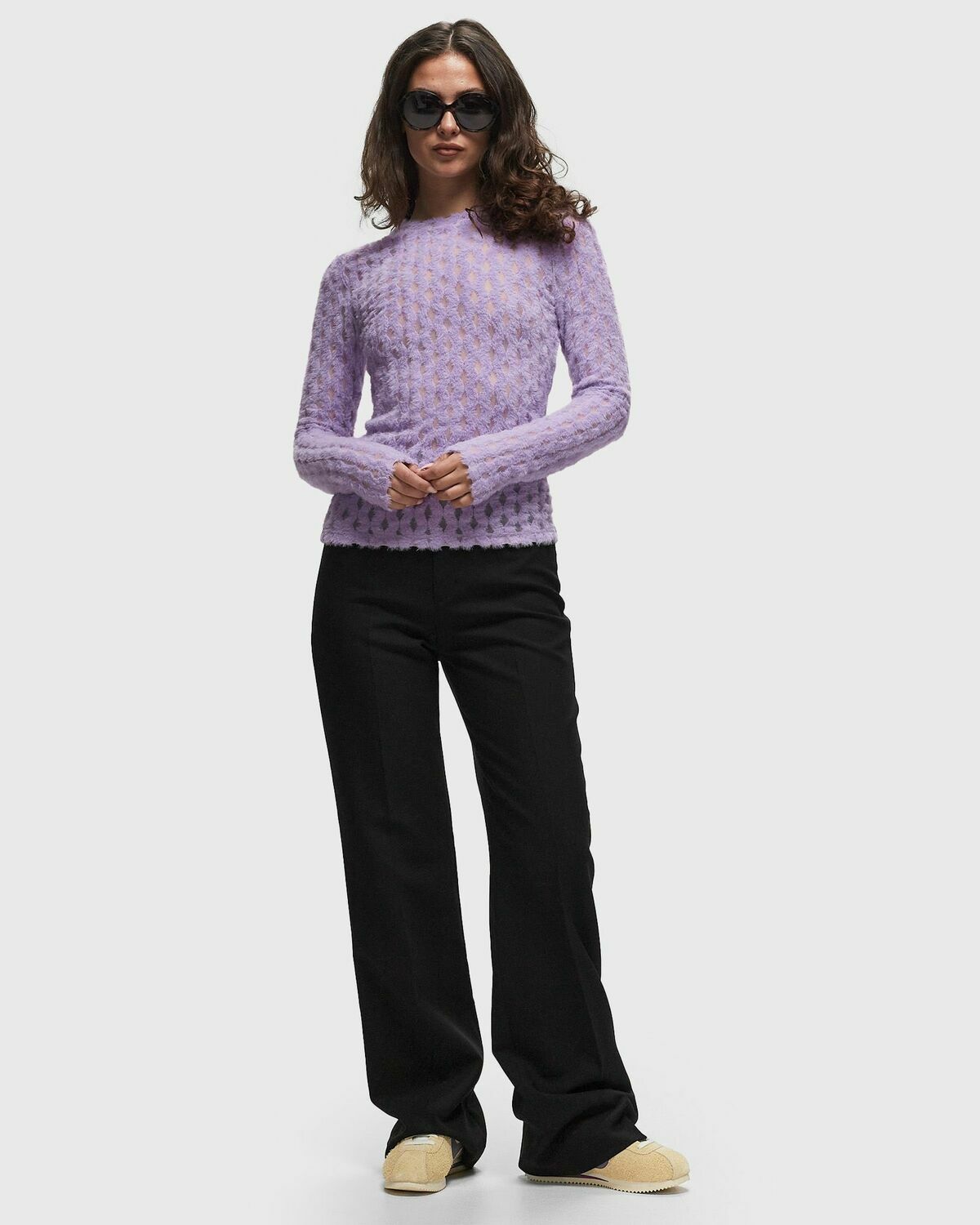 Stine Goya Juno, 1996 Fluffy Jersey Purple Pullovers