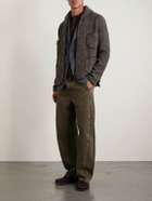 RRL - Shawl-Collar Jacquard-Knit Wool and Cashmere-Blend Cardigan - Brown