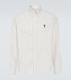 Ami Paris Striped cotton Oxford shirt