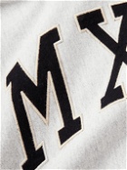 SAINT Mxxxxxx - MX6 Logo-Appliquéd Cotton-Jersey Hoodie - Gray