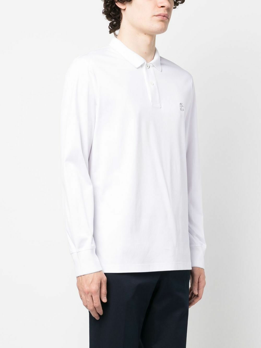 Tシャツ・カットソー BRUNELLO CUCINELLI Logo embroidery polo shirt 16945429_34742652_322.jpg