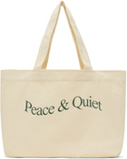 Museum of Peace & Quiet Off-White Wordmark Tote