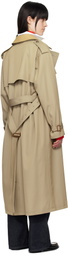 AURALEE Beige Light Wool Max Trench Coat