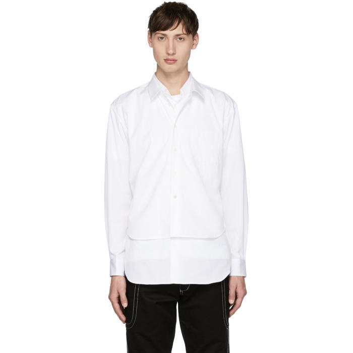 Photo: Comme des GarÃ§ons Shirt White Double Shirt 