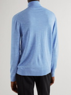 Mr P. - Slim-Fit Merino Wool Rollneck Sweater - Blue