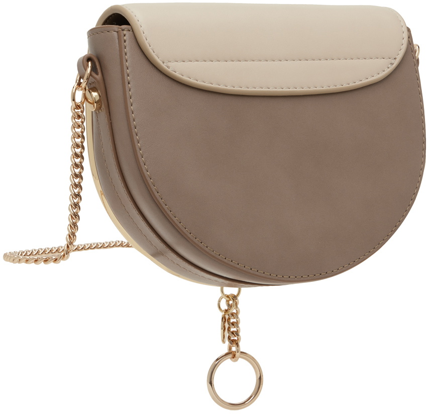 See by Chloé Gray & Taupe Mara Evening Bag