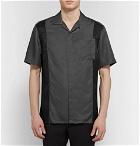 Lanvin - Camp-Collar Colour-Block Satin Shirt - Charcoal