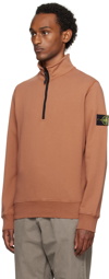 Stone Island Brown Half-Zip Sweater
