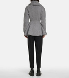 Alexander McQueen Ribbed-knit wool peplum cardigan