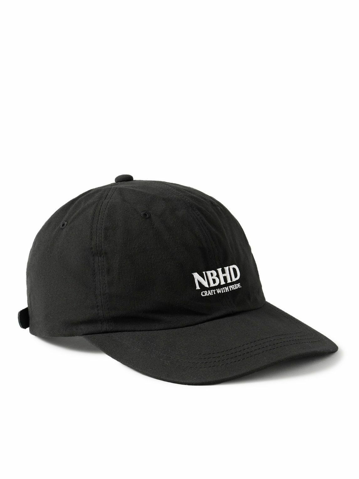 Neighborhood - Dad Leather-Trimmed Logo-Embroidered Cotton Baseball Cap ...