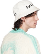 Palm Angels Beige Seasonal Logo Bucket Hat