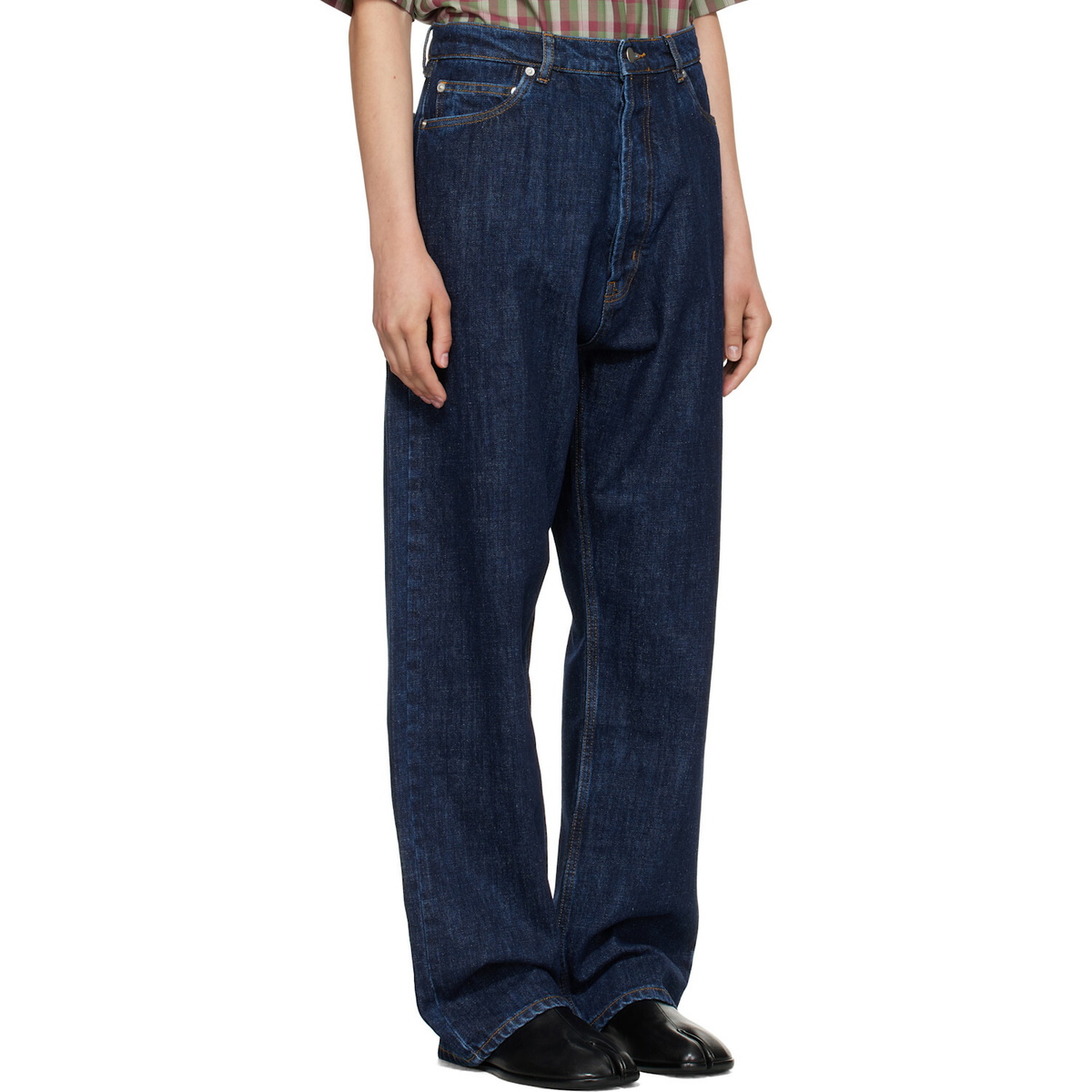 Studio Nicholson Navy Marylbone Straight Leg Jeans