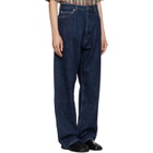 Studio Nicholson Navy Marylbone Straight Leg Jeans