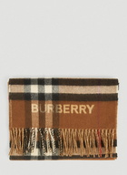 Giant Check Lateral Split Scarf in Brown