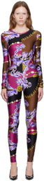 Versace Jeans Couture Purple & Brown Chain Couture Jumpsuit