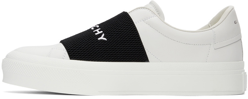 Givenchy Black and White Slip-On Shoes Givenchy Black/White Leather/Lace Slip On Skate Basse  main image 2