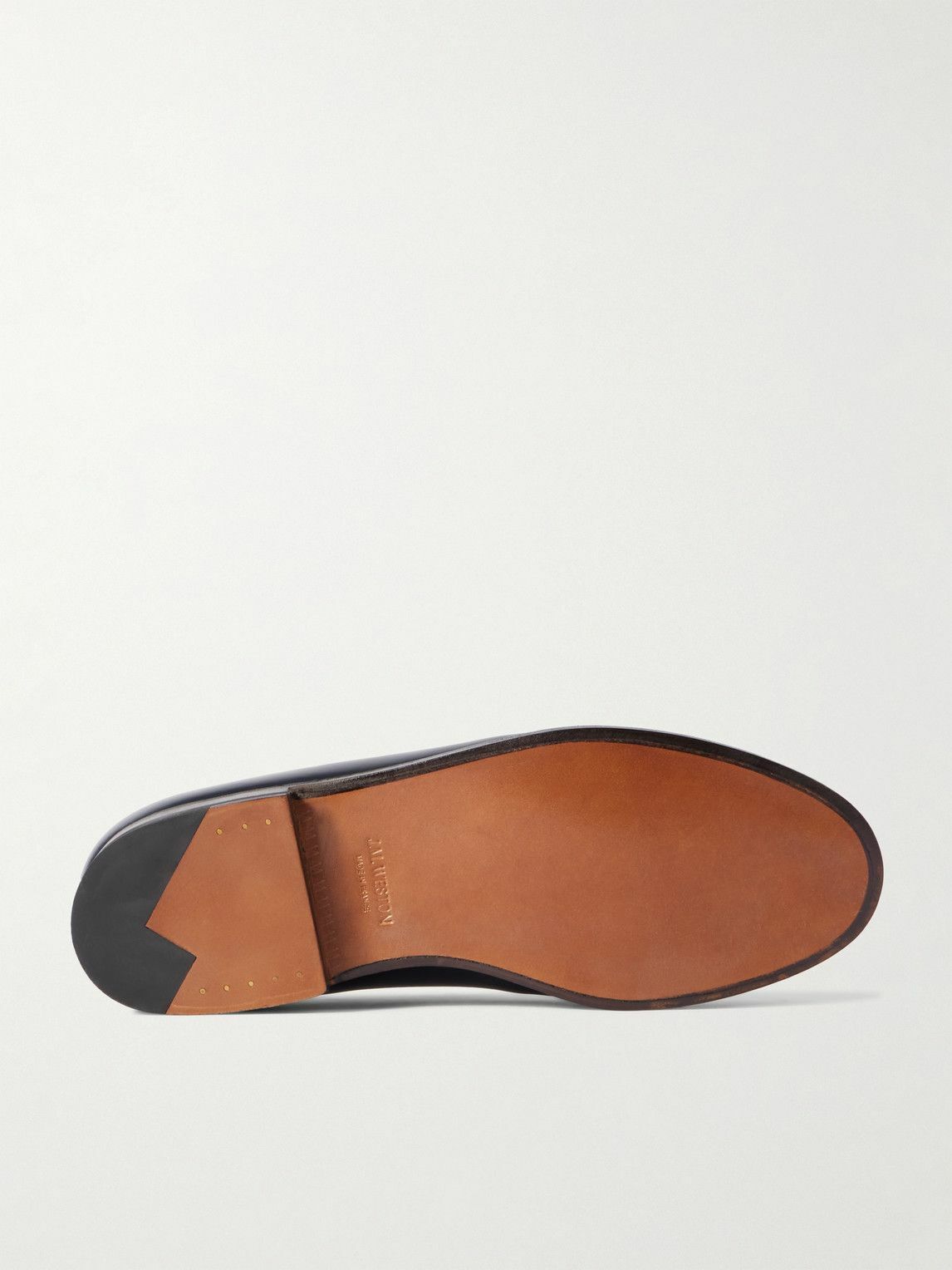 J.M. Weston - 180 Leather and Suede Penny Loafers - Blue