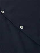 Hamilton And Hare - Camp-Collar Cotton-Piqué Shirt - Blue