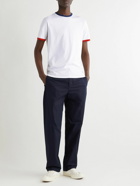 Sunspel - Paul Weller Logo-Appliquéd Contrast-Tipped Cotton-Jersey T-Shirt - White