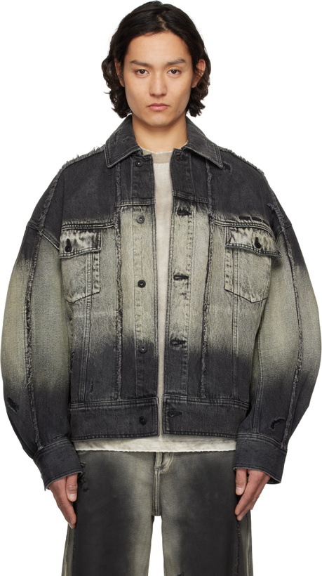 Photo: Feng Chen Wang Black Gradient Denim Jacket