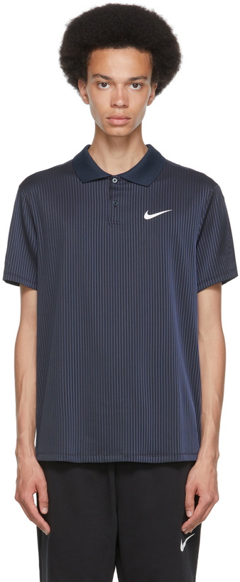 Photo: Nike Navy & Black NikeCourt Dri-FIT ADV Slam Polo