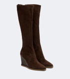 Aquazzura Saint Honoré suede knee-high boots