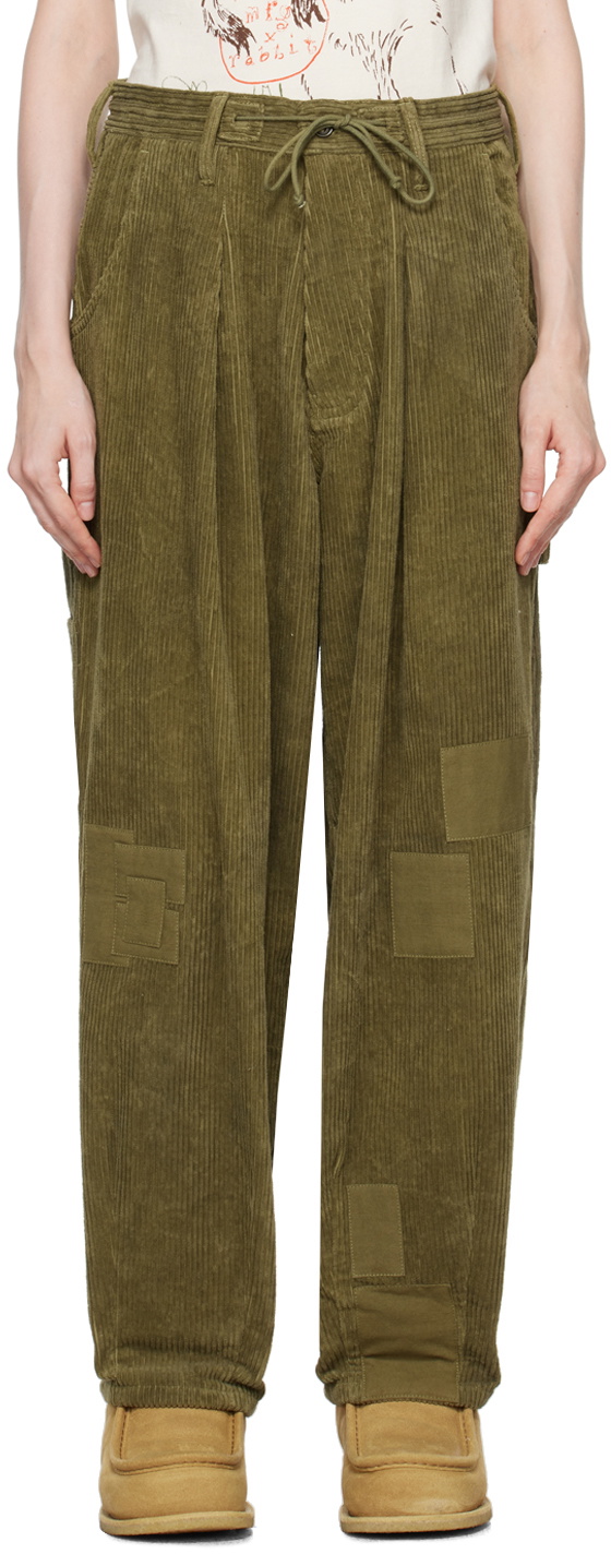 Story mfg. Khaki Lush Trousers Story Mfg.