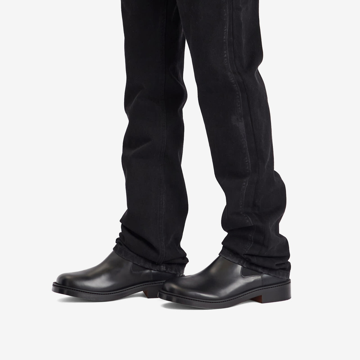 Alexander McQueen Men's Leather Boot in Black
