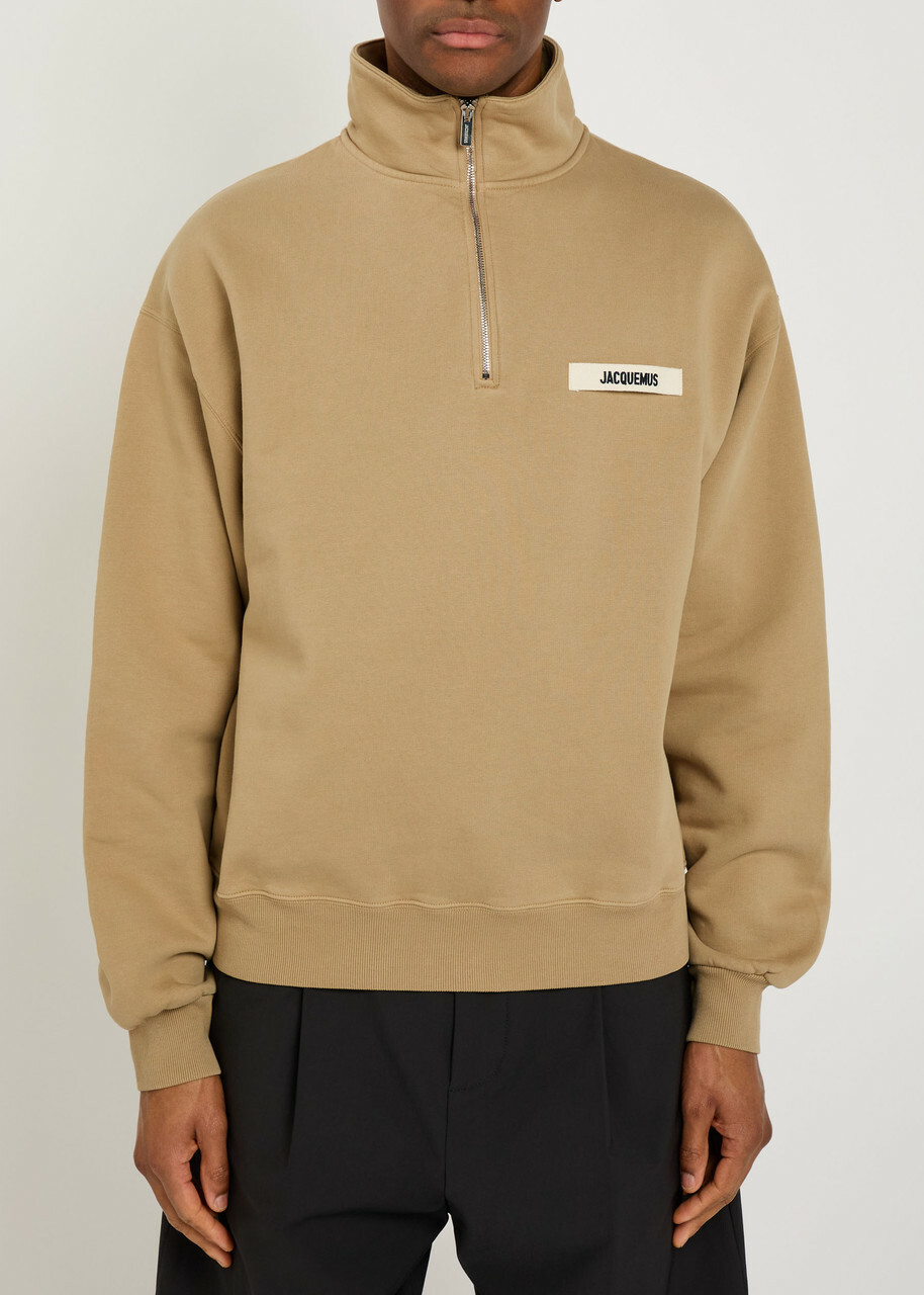 Jacquemus Le Camionneur Gros Grain Cotton Sweatshirt Beige