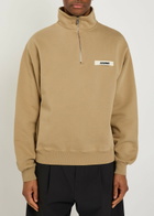 Jacquemus Le Camionneur Gros Grain Cotton Sweatshirt Beige