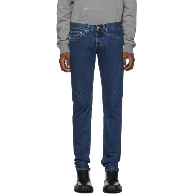 Photo: Helmut Lang Blue Masc Lo Drainpipe Jeans