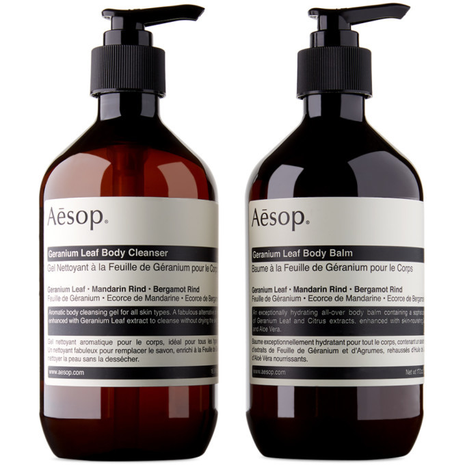 Aesop Geranium Leaf Body Care Duet Set, 500 mL
